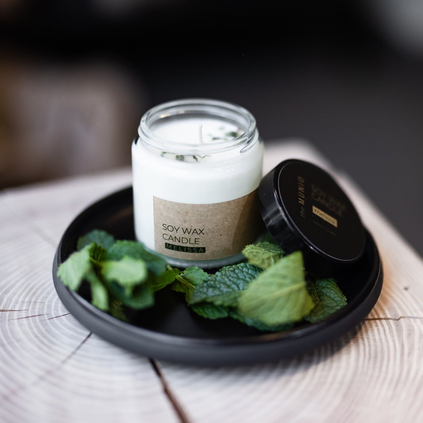 Melisas mazā svece stikla burciņā