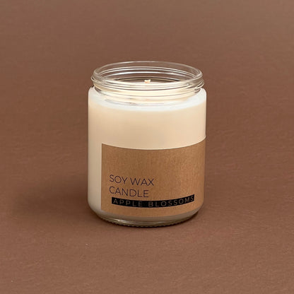 Ābeļziedu svece stikla burciņā