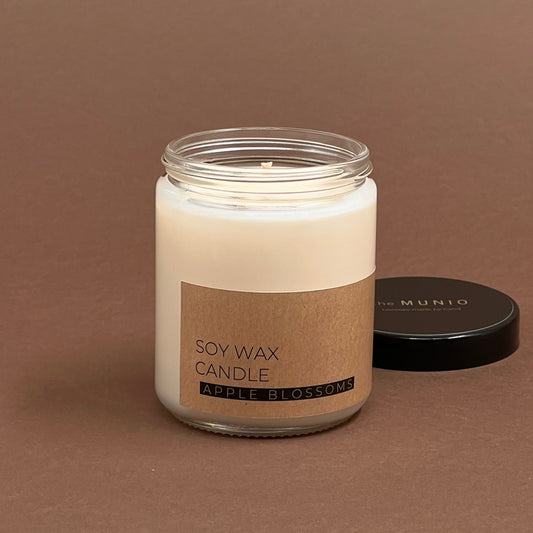Ābeļziedu svece stikla burciņā