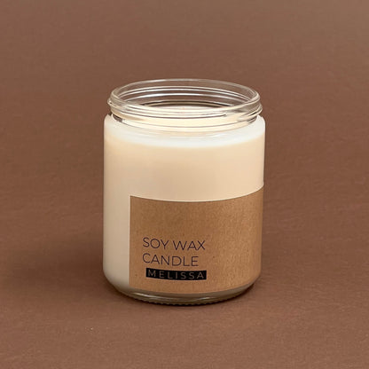 Melisas svece stikla burciņā