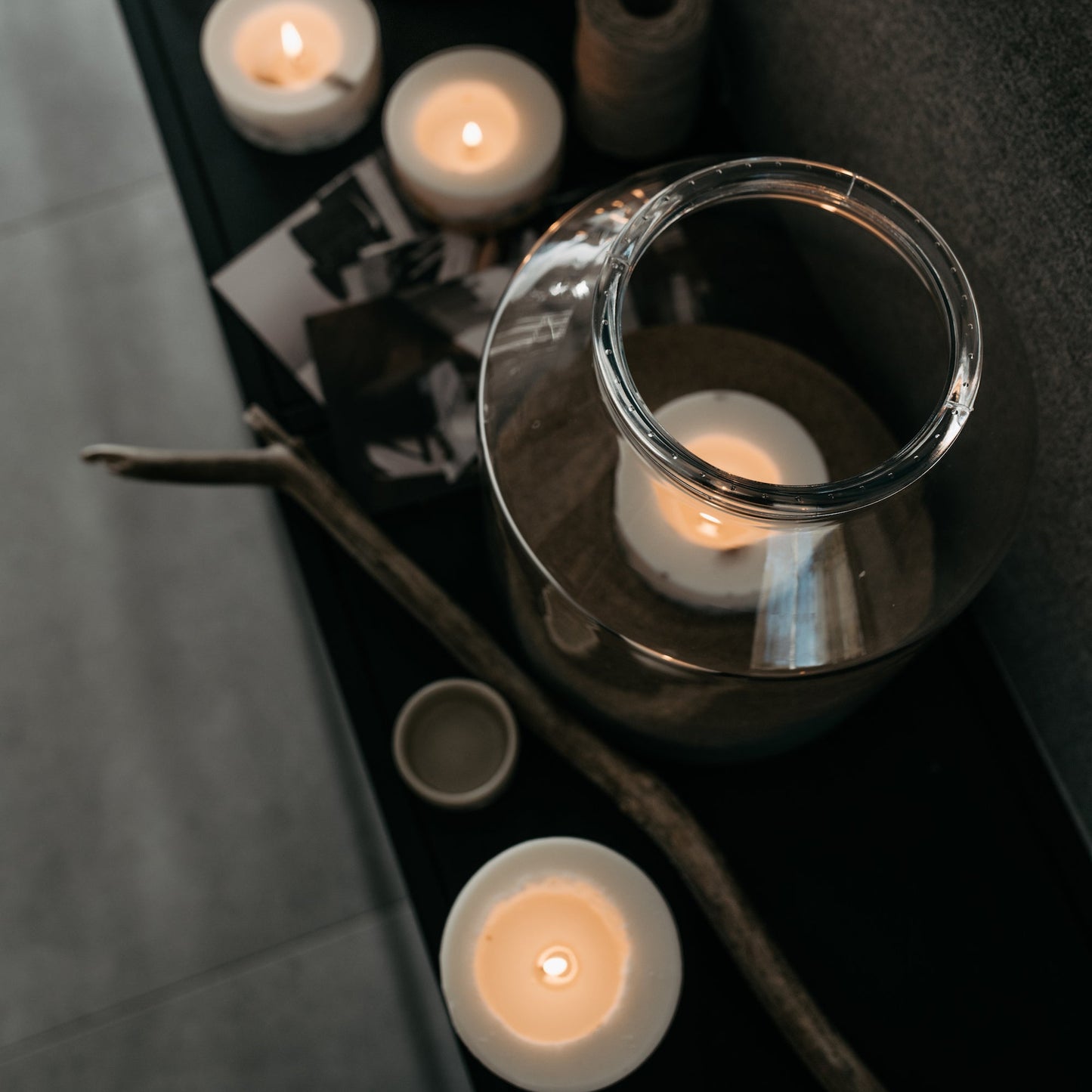Rose mini pillar candle